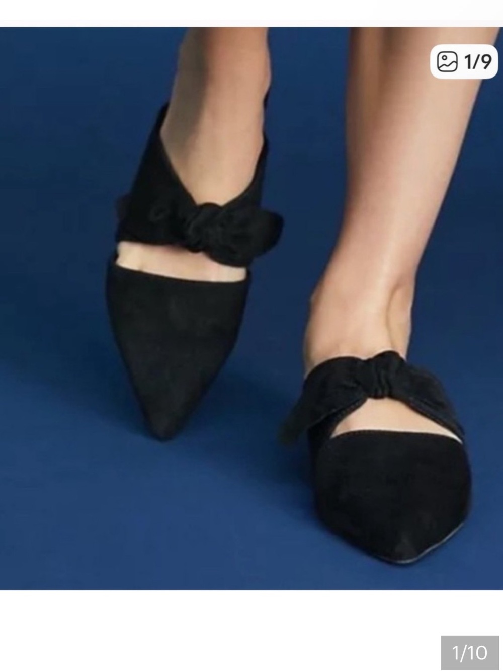 Jeffrey Campbell Charlin Bow Suede Leather Mules.